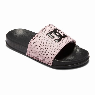 DC Slides Kid's Black/Pink Sandals Australia CMB-014